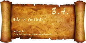 Búz Anikó névjegykártya