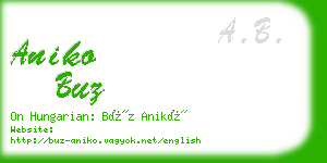 aniko buz business card